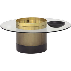 Haru 35.5 X 15.75 inch Clear / Gold Coffee Table